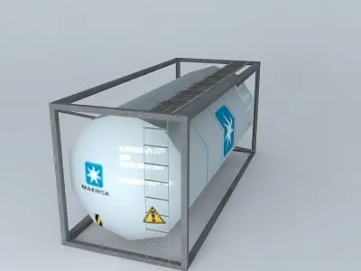 Maersk Tank 20 Container Free 3D model