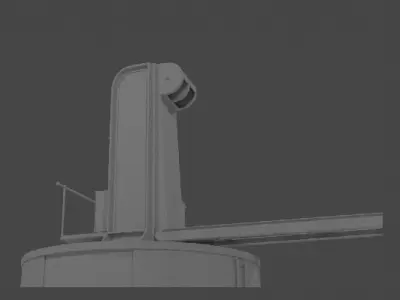 RMS Titanic  Well Deck Cargo Crane free blend download Free 3D model