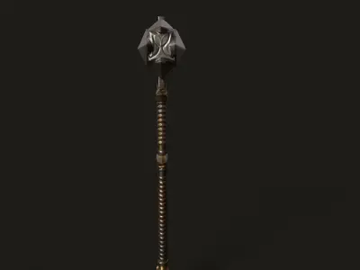 War Hammer 03 V2 Low-poly 3D model