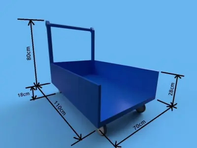 Industrial Trolley 3D model