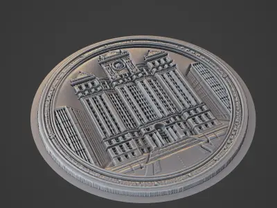 Building House Pendant Medallion 3D print model 3