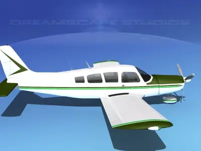 Piper Cherokee Six 300 V05 3D model