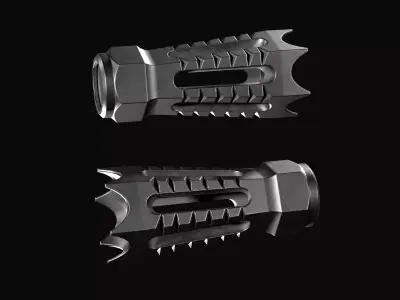 Flash Hider Yankee Hill Annihilator for AR 15 5 56 and 9mm Free low-poly 3D model