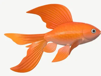 Goldfish cartoon 3D model