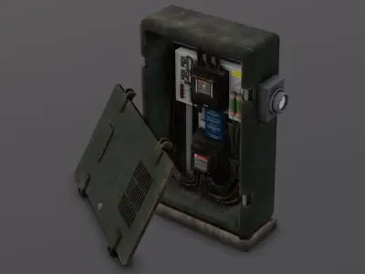 Electric Box 3D Model  Low-poly 3D model