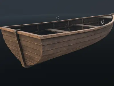 Rowboat Low-poly 3D model