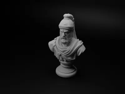 Ottoman Soldier Bust Chess 3D print model get