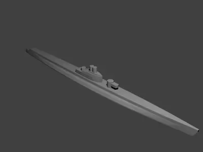 French Redoutable Class Submarine Free 3D print model