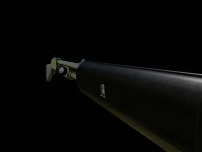 Remington 870 shotgun  Low-poly 3D model
