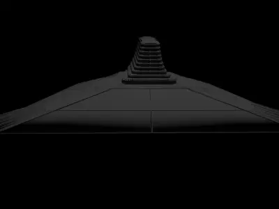 A spaceship starship in space Free 3D model