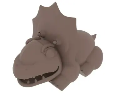 Mini Dinosaurs With Lying Position 3D model