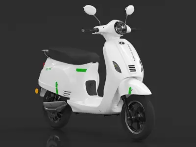 Kinetic Green Zing High Speed Electric Scooter With Charger Low-poly 3D model