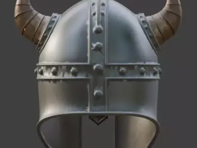 Viking Helmet 3D Model v02 Low-poly 3D model