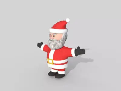 Santa Claus Low-poly 3D model purchase