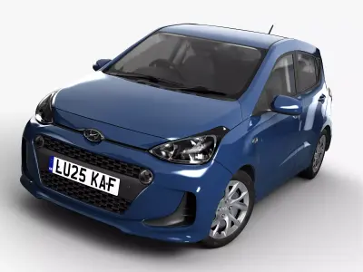 Hyundai i10 2017 - Sim ready - PBR - UVs - Textured - Rigged 3D model