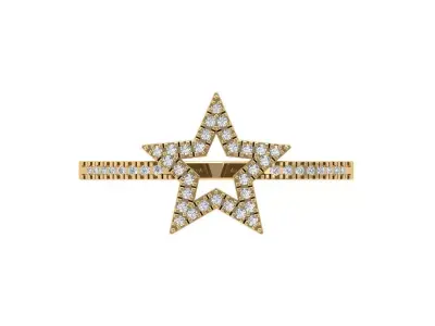 Star ring 3D print model 3