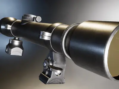 AAA Karabiner-98 Sniper Scope with mount Game Ready PBR Low-poly 3D model