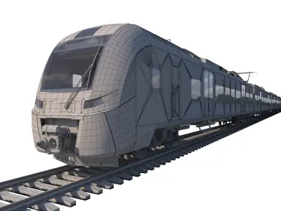 Electric Train Siemens Desiro Rus Lastochka 3D model
