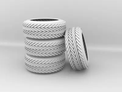 Tires tyres Low-poly 3D model