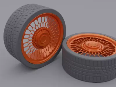 velg and tire 3D model