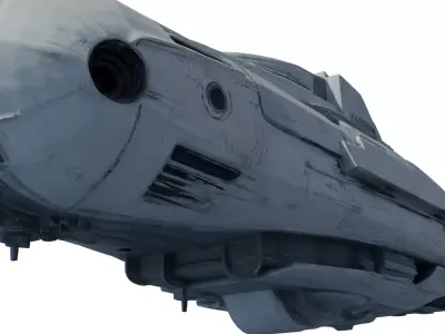 Ion Tempest Starship Highpoly PBR 3D model