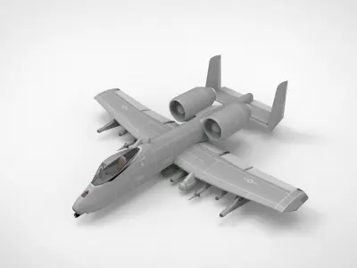 US Military Aircraft 6 list  3d model Low-poly 3D model