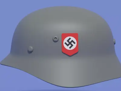 German WW2 Stahlhelme M35 Helmet 3D model