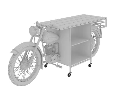 Console-Motorcycle motorcycle coffee table 3D model