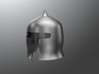 Early medieval saracen helmet Low-poly 3D model