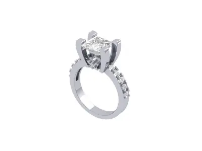 Princess Bridal Ring 3D print model purchase