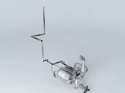 ARGONAUTIX marine details Diesel gearbox and propeller 3D model