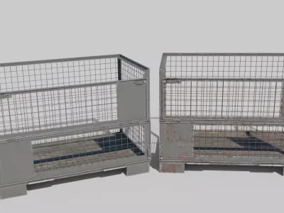 Box Pallet Low-poly 3D model