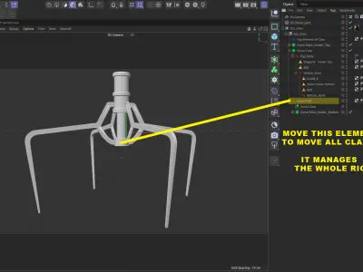 Metal Claw 15 with RIG 3D model