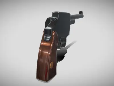 Revolver Gun 3D model shop