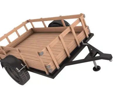 Utility Trailer 3D model get