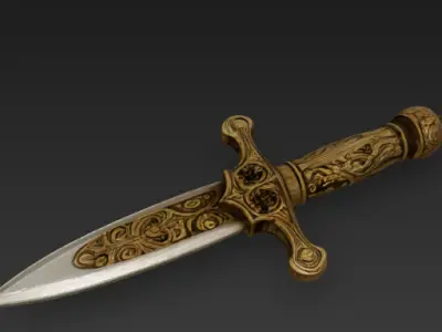 Antique Knife 3D model purchase