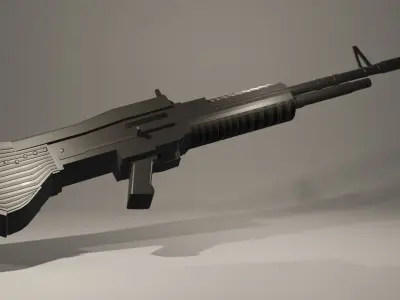 M60 weapon Low-polly for Mobile  Indie Games Low-poly 3D model