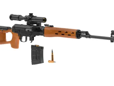 Dragunov Sniper Rifle 3D model order