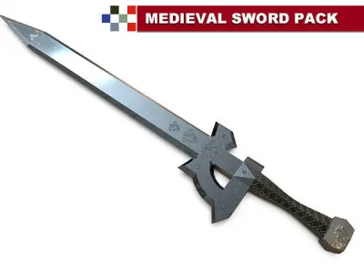 Lowpoly Medieval Sword Pack-HQ Low-poly 3D model