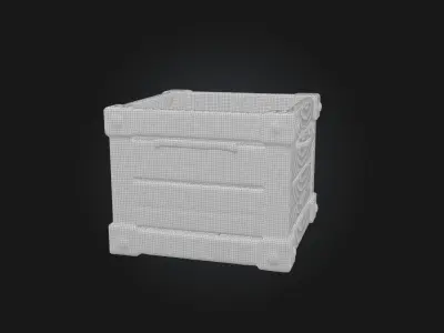 Realistic Wooden Crate Model Low-poly 3D model