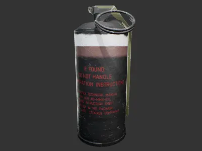 Mk141 Stun Grenade Low-poly 3D model