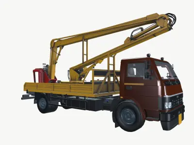 man lifting vehicle 3D model
