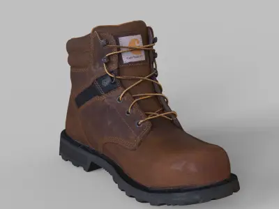 Safety Boots Construction worker  Steel Toe shoes Low-poly 3D model