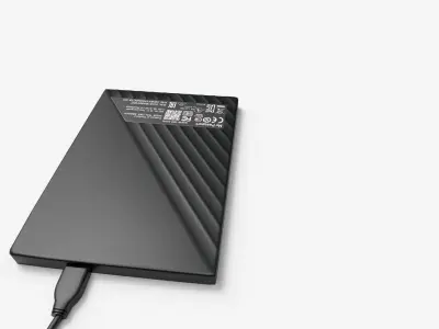 Rigged HDD Drive Free 3D model