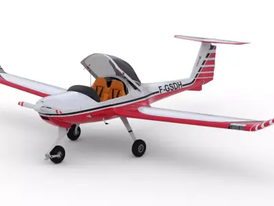 Aircraft Diamond DA-20 GSDH Low-poly 3D model