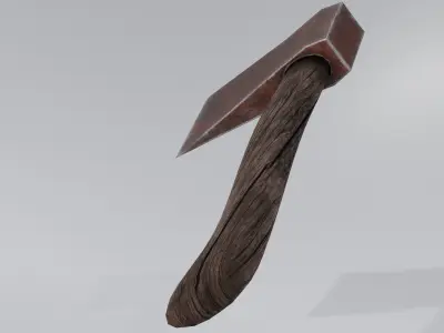 Rusty Axe Lowpoly Free low-poly 3D model