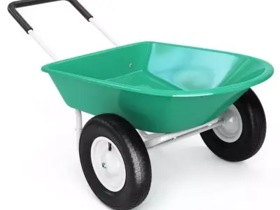 Giantex Large Capacity 2-Wheel Garden Utility Wheelbarrow 3D model