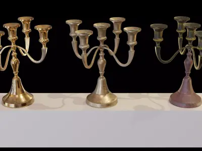 Candle holder  Low-poly 3D model