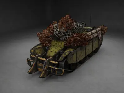 BT-7 Tank Low-poly 3D model