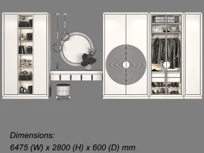 Furniture composition  Walk-in closet 99 part 2 3D model